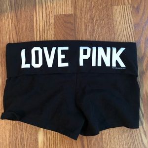 Victoria’s Secret PINK bootie shorts. Black. Large